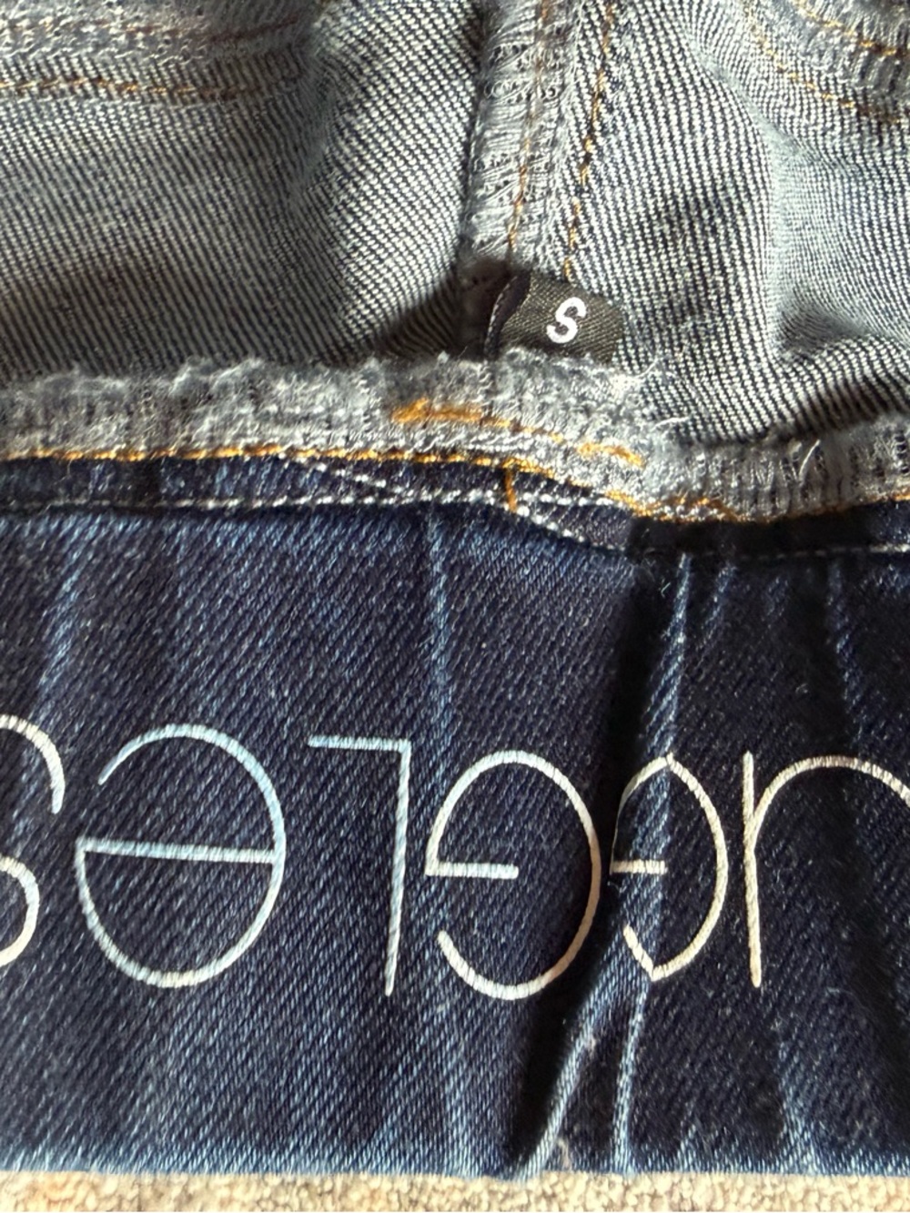 Nuggles Classic Dark Blue Denim Pencil Skirt - Picture 5 of 9